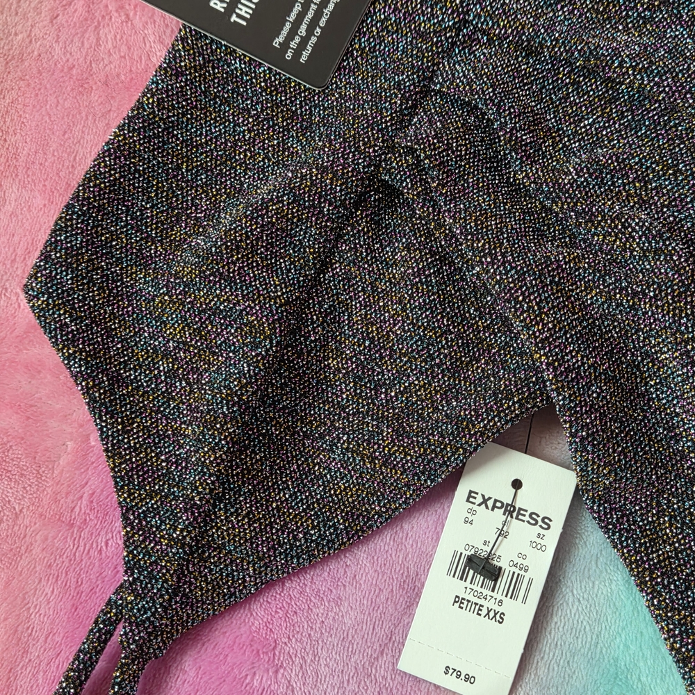 Express Colorful Knit Crop Top